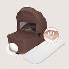 Carucior 3 in 1 Lionelo Freya cu Scoica Auto Astrid i-Size ADAC, Landou si Parte Sport, 0-22 kg, Maro
