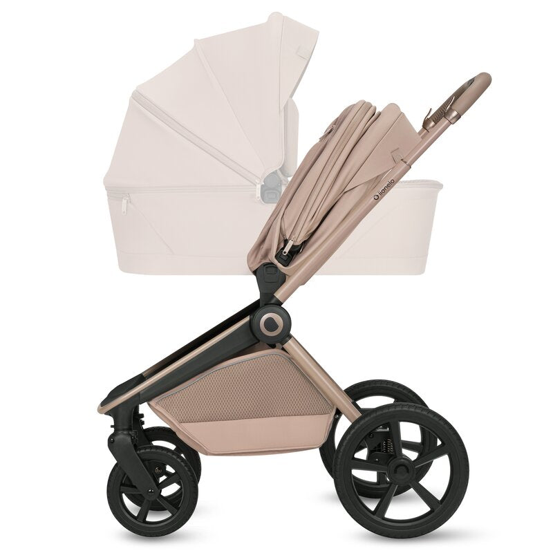 Carucior 3 in 1 Lionelo Freya cu Scoica Auto Astrid i-Size ADAC, Landou si Parte Sport, 0-22 kg, Bej