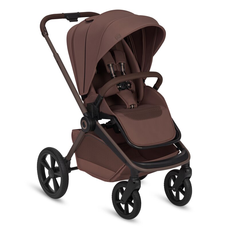 Carucior 3 in 1 Lionelo Freya cu Scoica Auto Astrid i-Size ADAC, Landou si Parte Sport, 0-22 kg, Maro
