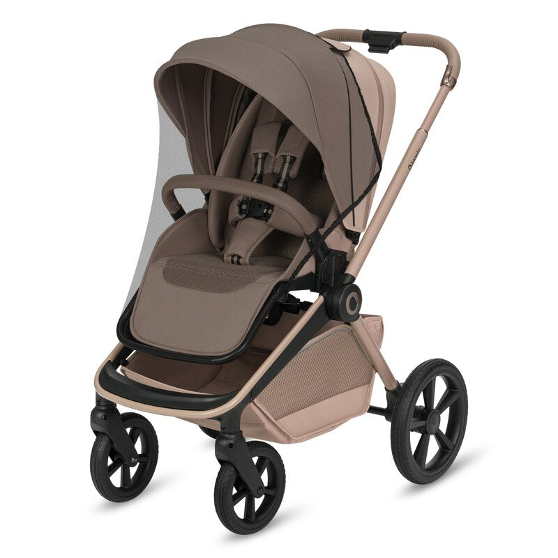 Carucior 3 in 1 Lionelo Freya cu Scoica Auto Astrid i-Size ADAC, Landou si Parte Sport, 0-22 kg, Bej
