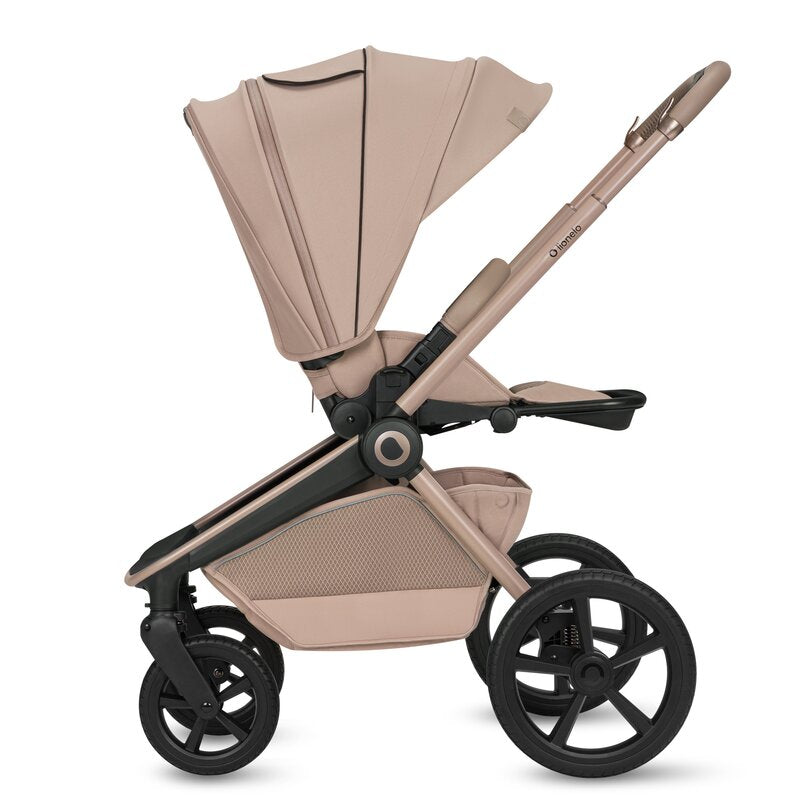 Carucior 3 in 1 Lionelo Freya cu Scoica Auto Astrid i-Size ADAC, Landou si Parte Sport, 0-22 kg, Bej