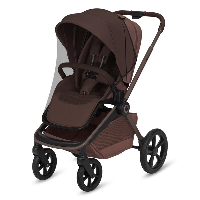Carucior 3 in 1 Lionelo Freya cu Scoica Auto Astrid i-Size ADAC, Landou si Parte Sport, 0-22 kg, Maro