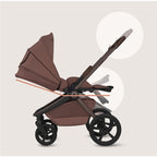Carucior 3 in 1 Lionelo Freya cu Scoica Auto Astrid i-Size ADAC, Landou si Parte Sport, 0-22 kg, Maro