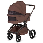 Carucior 3 in 1 Lionelo Freya cu Scoica Auto Astrid i-Size ADAC, Landou si Parte Sport, 0-22 kg, Maro