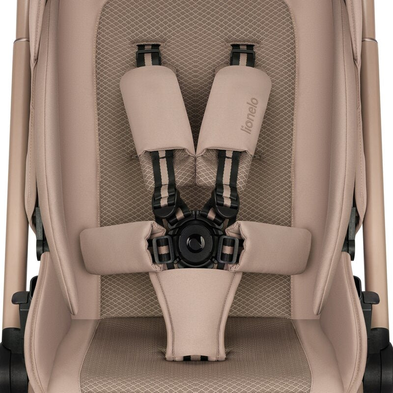 Carucior 3 in 1 Lionelo Freya cu Scoica Auto Astrid i-Size ADAC, Landou si Parte Sport, 0-22 kg, Bej