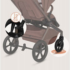 Carucior 3 in 1 Lionelo Freya cu Scoica Auto Astrid i-Size ADAC, Landou si Parte Sport, 0-22 kg, Maro