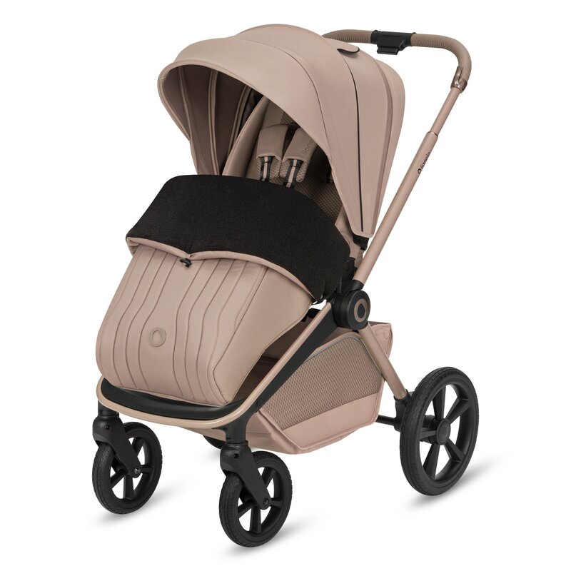 Carucior 3 in 1 Lionelo Freya cu Scoica Auto Astrid i-Size ADAC, Landou si Parte Sport, 0-22 kg, Bej
