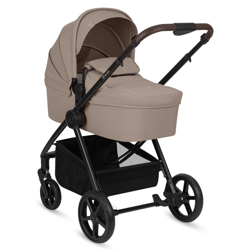 Carucior 3 in 1 Lionelo Greet cu Scoica Auto Astrid Lite i-Size, Landou si Parte Sport, 0-22 kg, Bej