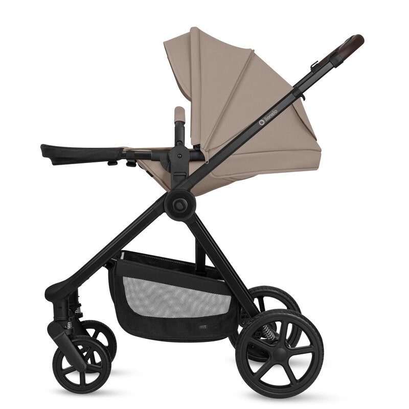 Carucior 3 in 1 Lionelo Greet cu Scoica Auto Astrid Lite i-Size, Landou si Parte Sport, 0-22 kg, Bej