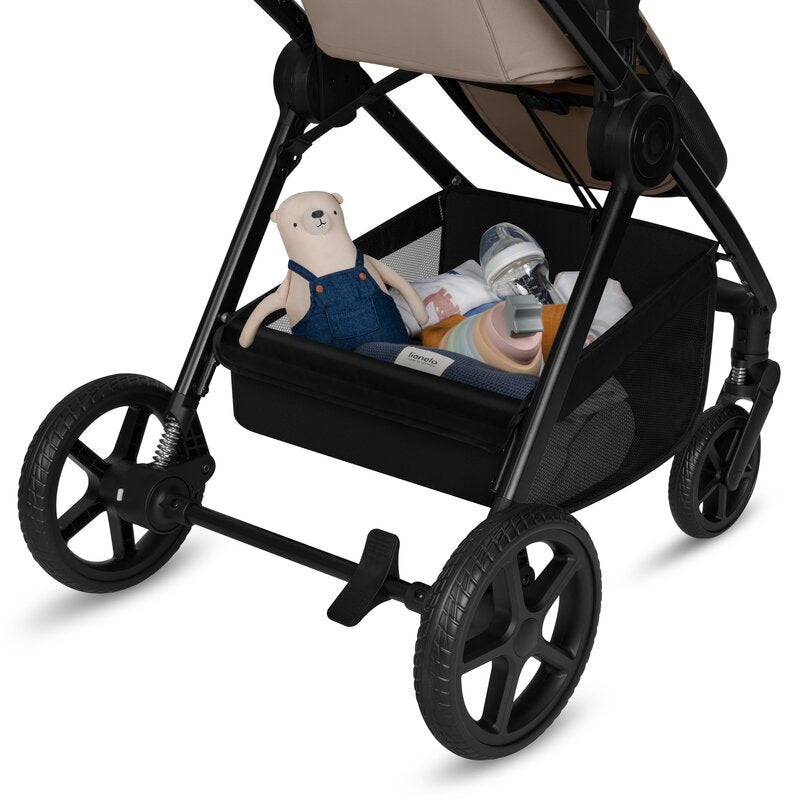 Carucior 3 in 1 Lionelo Greet cu Scoica Auto Astrid Lite i-Size, Landou si Parte Sport, 0-22 kg, Bej