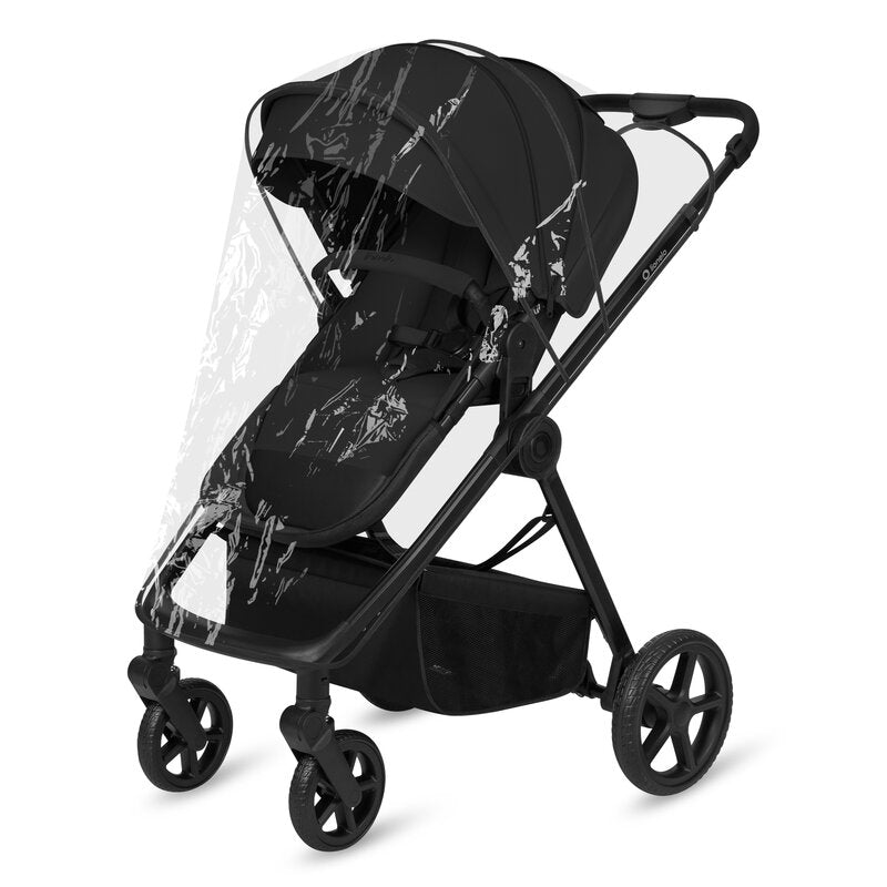 Carucior 3 in 1, Lionelo, Greet, Pana la 15 kg, Cadru aluminiu, Cu landou si salteluta moale, Cu scoica auto, Reversibil, Cu accesorii, Maner, suport pentru picioare, spatar reglabile, Negru