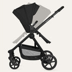 Carucior 3 in 1, Lionelo, Greet, Pana la 15 kg, Cadru aluminiu, Cu landou si salteluta moale, Cu scoica auto, Reversibil, Cu accesorii, Maner, suport pentru picioare, spatar reglabile, Negru