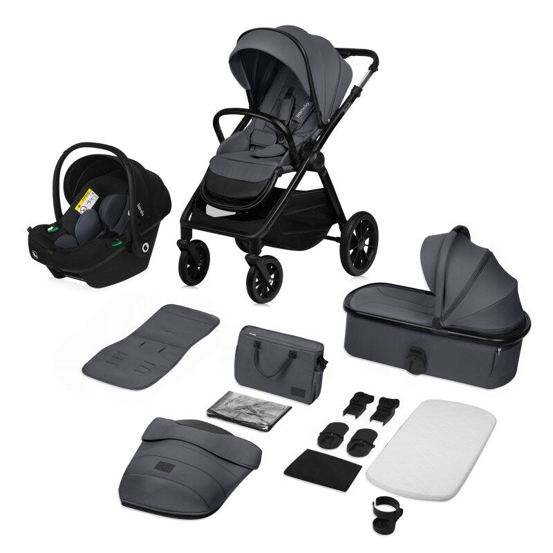 Carucior 3 in 1 Lionelo Layla Gri, imagine 5