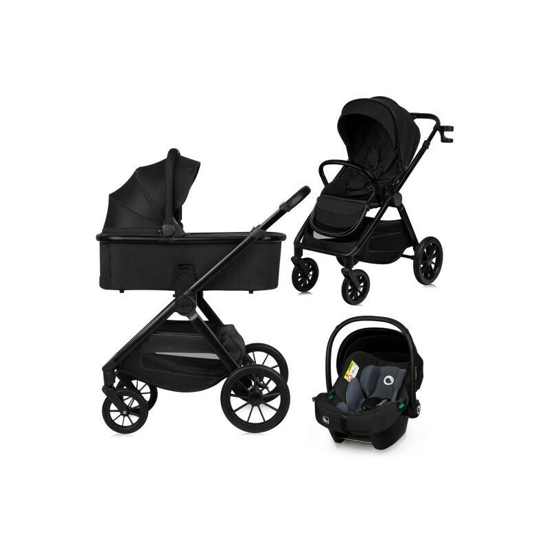 Carucior 3 in 1 Lionelo Layla Negru - vedere de ansamblu