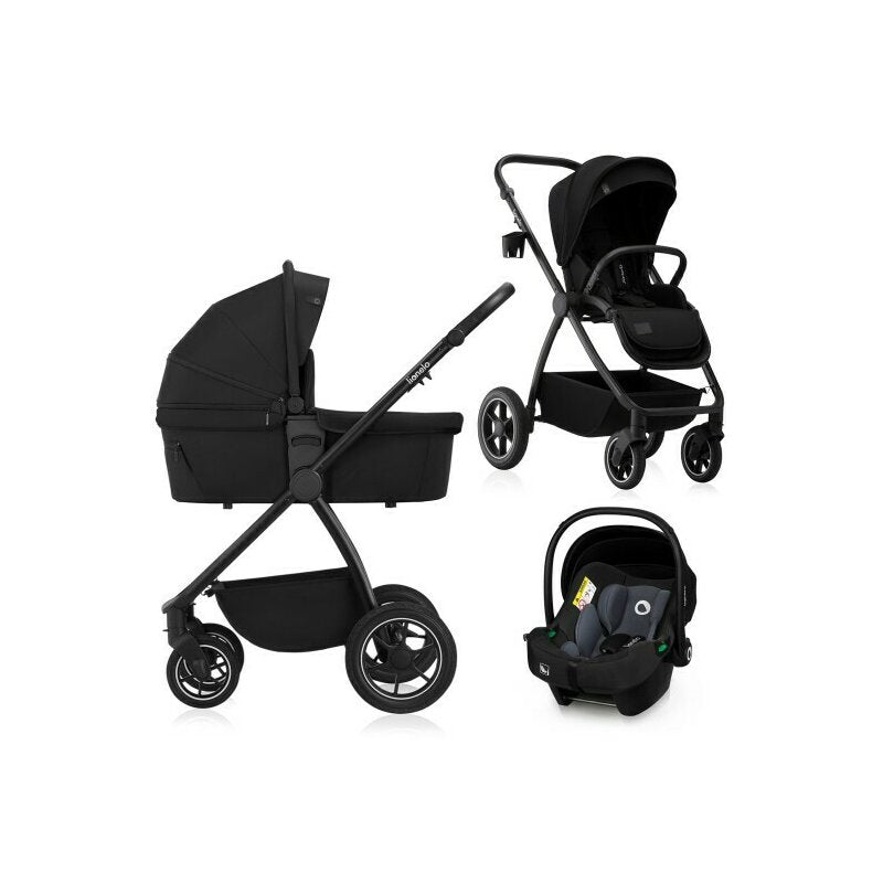 Carucior 3 in 1 Lionelo Meril, Negru - vedere de ansamblu