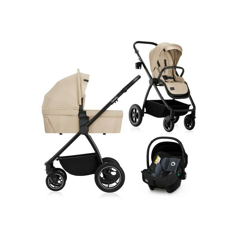 Carucior 3 in 1 Lionelo Meril, Bej - vedere de ansamblu