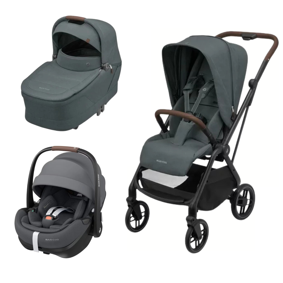 Carucior 3 in 1 Maxi Cosi Leona 2 + landou Sense + scoica Pebble 360 Pro 2