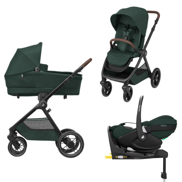 Carucior 4 in 1 Maxi-Cosi Oxford + landou Sense + scoica Pebble 360 Pro 2 + Baza FamilyFix 360 Pro