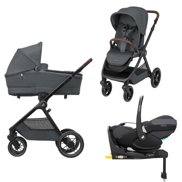 Carucior 4 in 1 Maxi-Cosi Oxford + landou Sense + scoica Pebble 360 Pro 2 + Baza FamilyFix 360 Pro