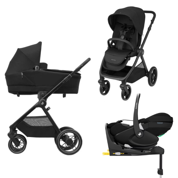 Carucior 4 in 1 Maxi-Cosi Oxford + landou Sense + scoica Pebble 360 Pro 2 + Baza FamilyFix 360 Pro