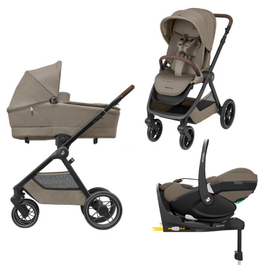 Carucior 4 in 1 Maxi-Cosi Oxford + landou Sense + scoica Pebble 360 Pro 2 + Baza FamilyFix 360 Pro
