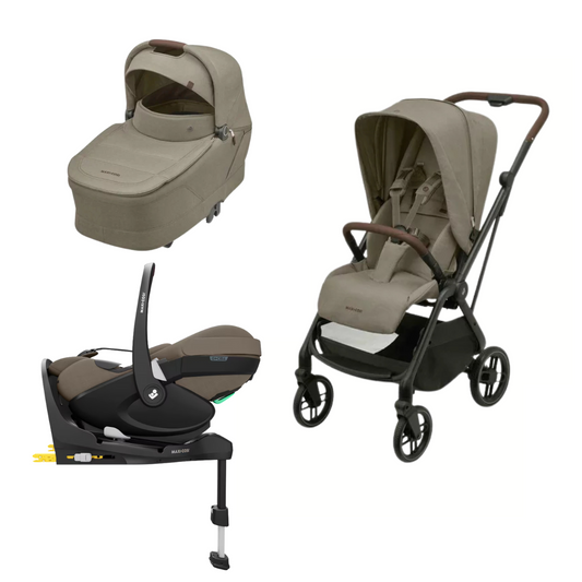 Carucior 4 in 1 Maxi-Cosi Leona 2 + Landou Sense+ Scoica auto Pebble 360 Pro 2+ Baza isofix 360