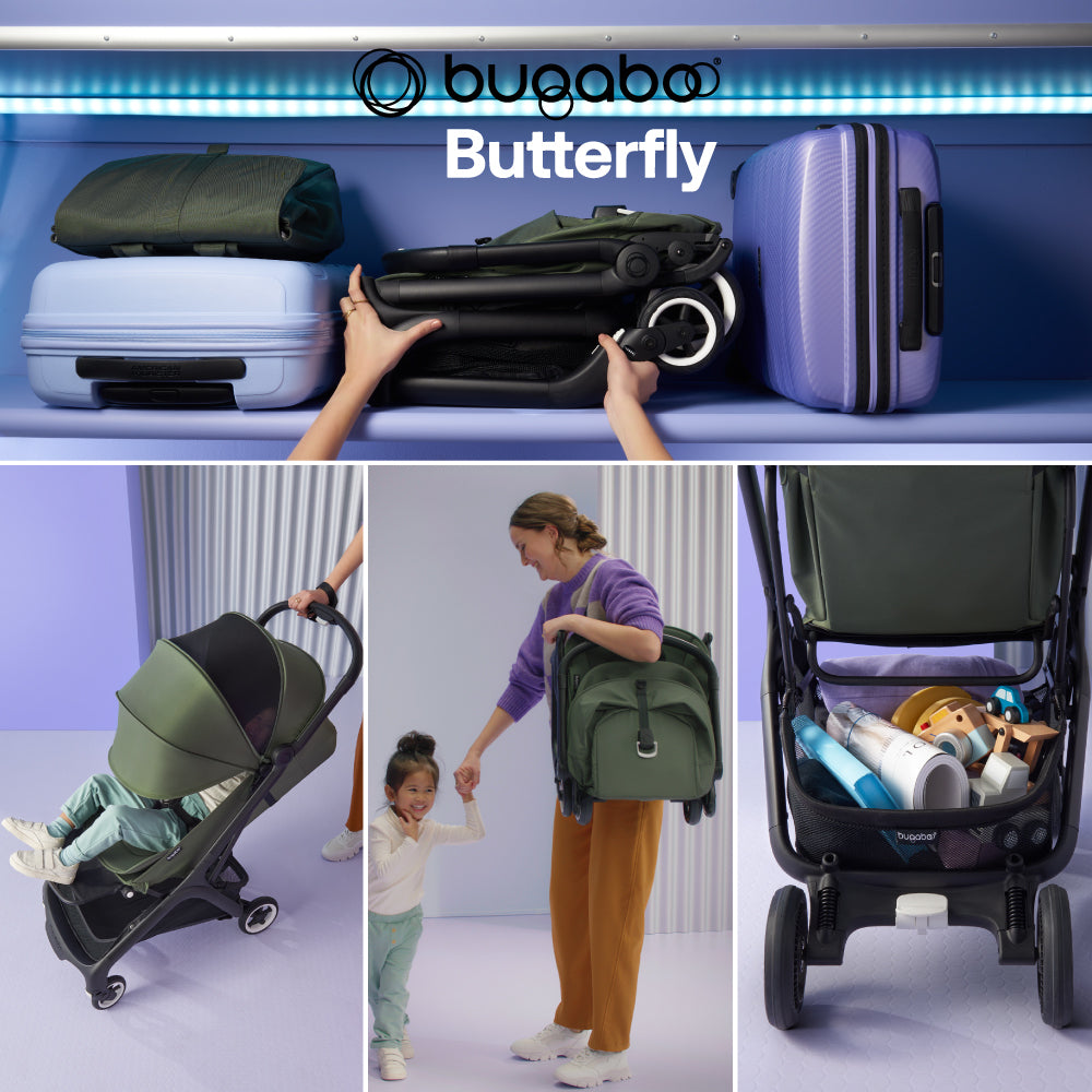 Carucior Bugaboo Butterfly Black Forest Green