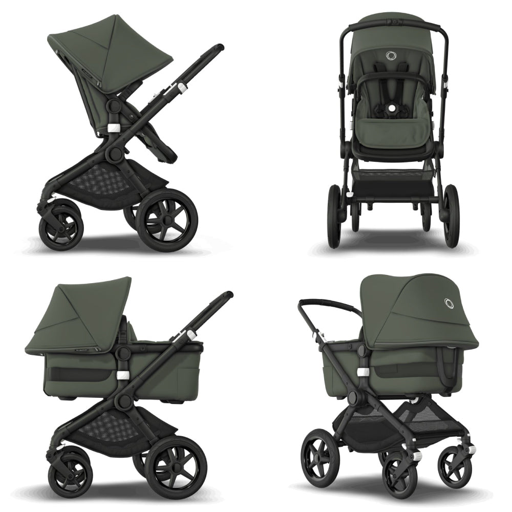 Carucior Bugaboo Fox 3 Black Forest Green 2 in 1