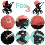 Carucior Bugaboo Fox 3 Black Forest Green 2 in 1