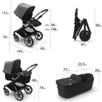 Carucior Bugaboo Fox 3 Classic Graphite Dark Navy 2 in 1