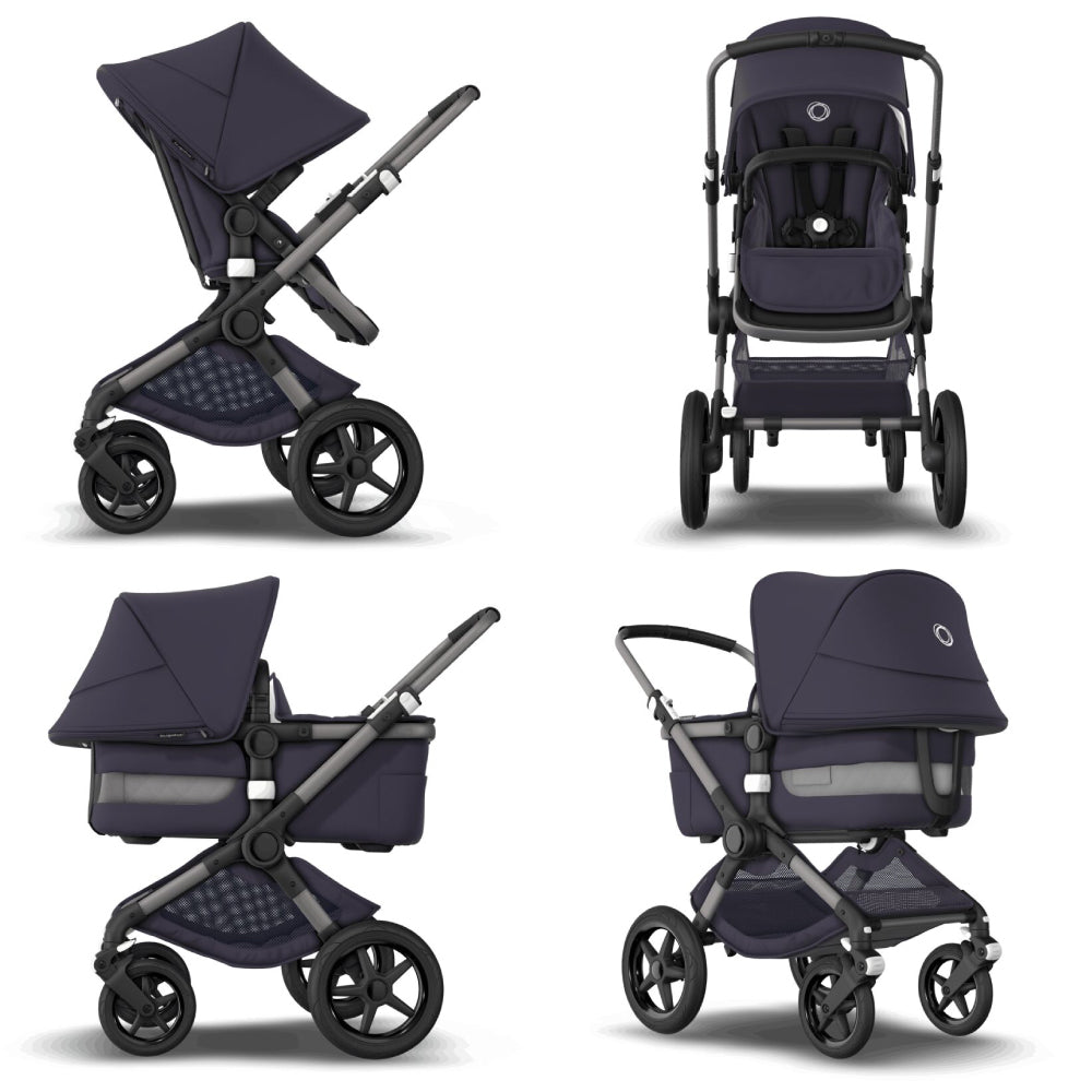 Carucior Bugaboo Fox 3 Classic Graphite Dark Navy 2 in 1