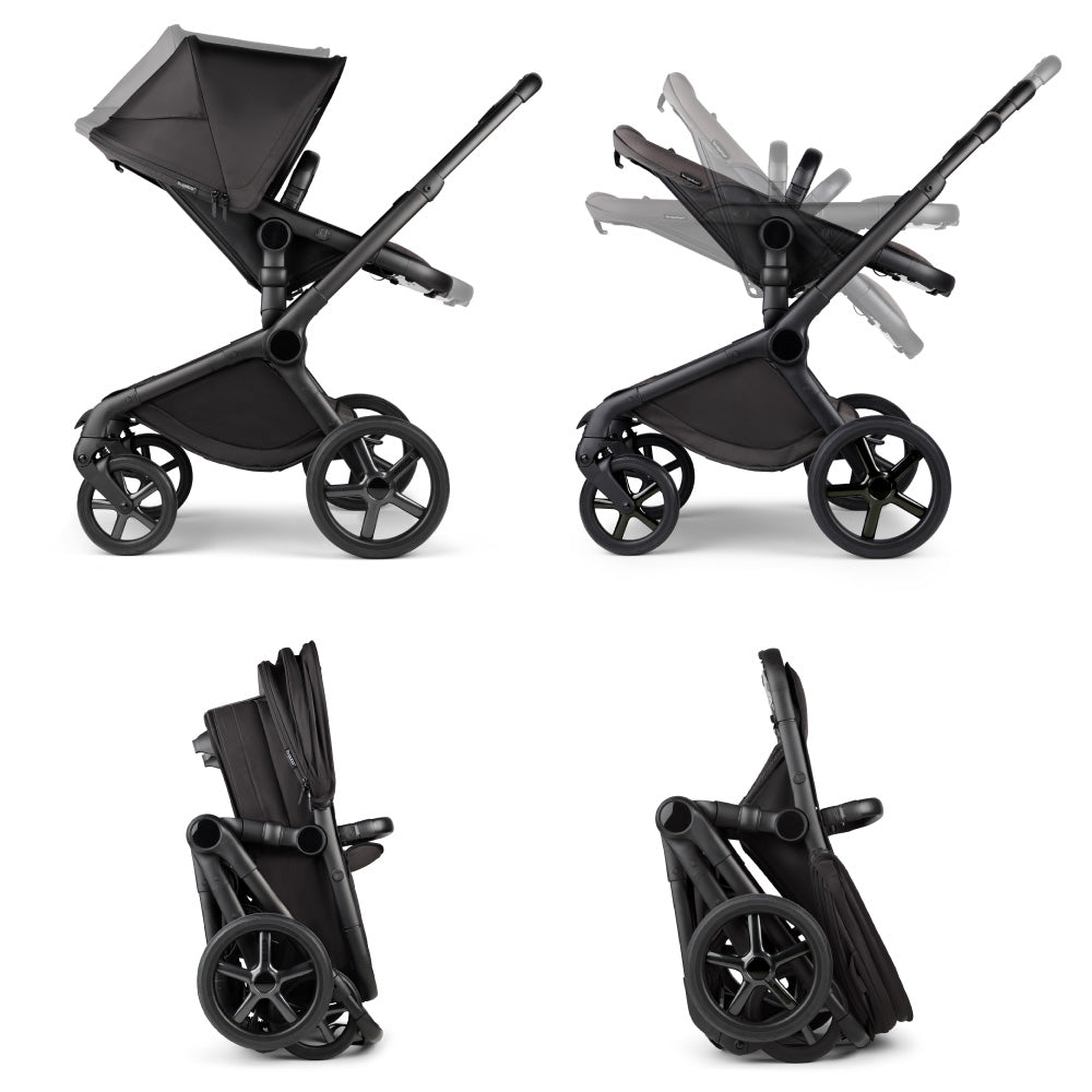 Cărucior Bugaboo Fox 5 Noir Limited Edition Black Moonlight 2 în 1