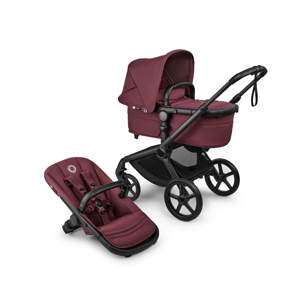 Carucior Bugaboo Fox 5 Renew Black Dark Cherry 2 in 1