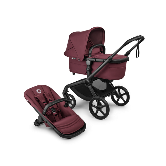 Carucior Bugaboo Fox 5 Renew Black Dark Cherry 2 in 1