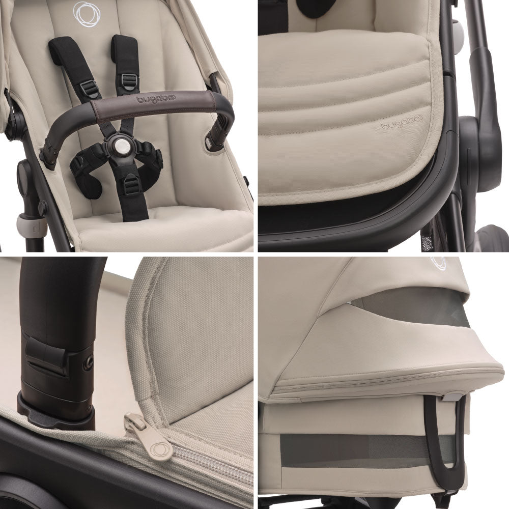 Carucior Bugaboo Fox 5 Renew Black Dessert Taupe 2 in 1