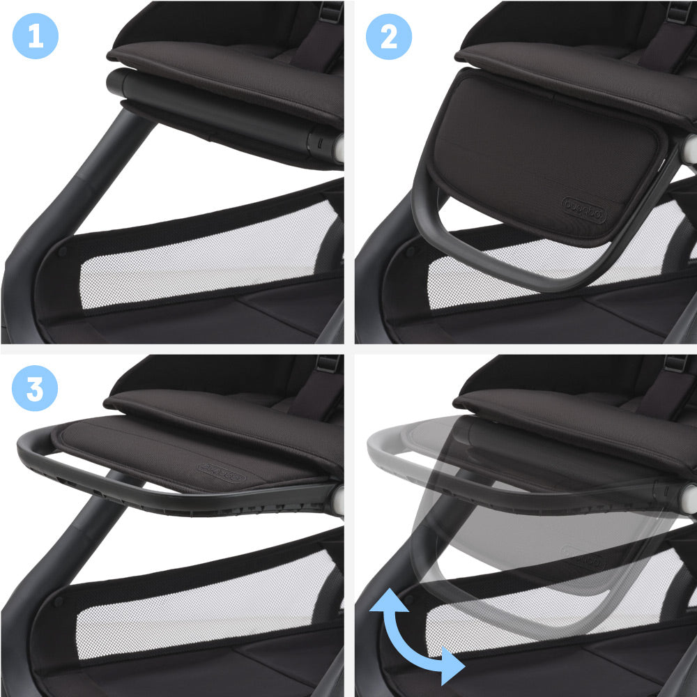 Carucior Bugaboo personalizat Dragonfly Black Midnight Black