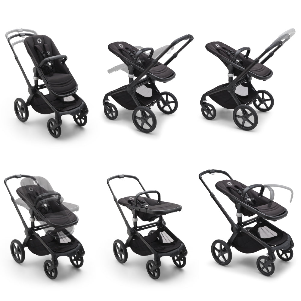 Carucior Bugaboo personalizat Fox 5 Black Midnight Black