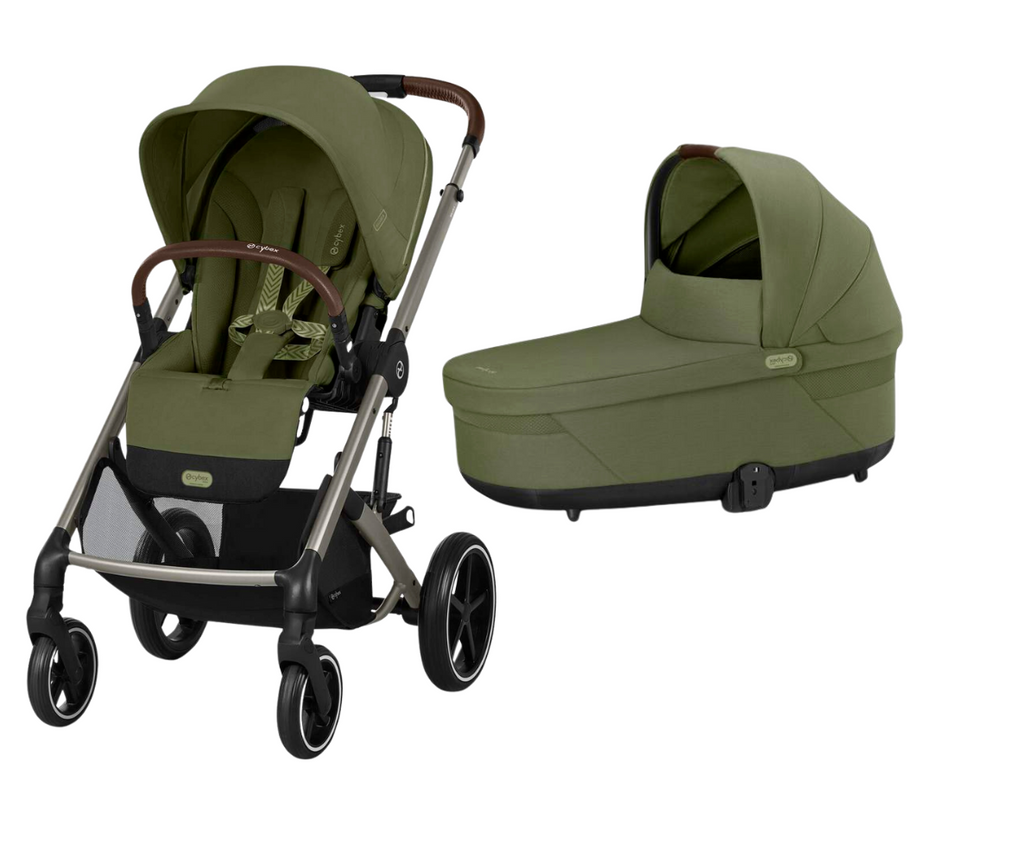 Cărucior 2 în 1 Cybex Balios S Lux Moss Green 2025, expus în showroom
