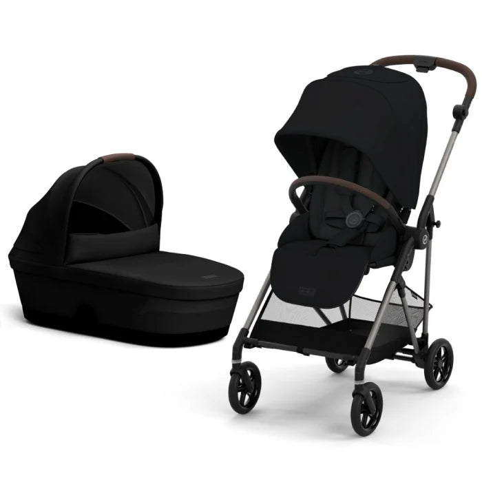 Pachet 2 în 1 Cărucior Cybex Melio Carbon cu Landou Protecție Premium