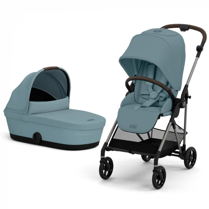 Pachet 2 în 1 Cărucior Cybex Melio Carbon cu Landou Protecție Premium
