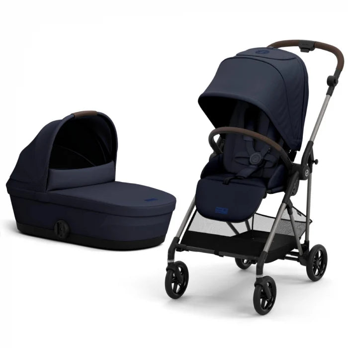 Pachet 2 în 1 Cărucior Cybex Melio Carbon cu Landou Protecție Premium