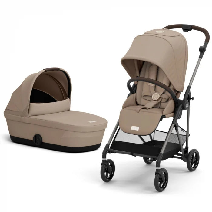 Pachet 2 în 1 Cărucior Cybex Melio Carbon cu Landou Protecție Premium