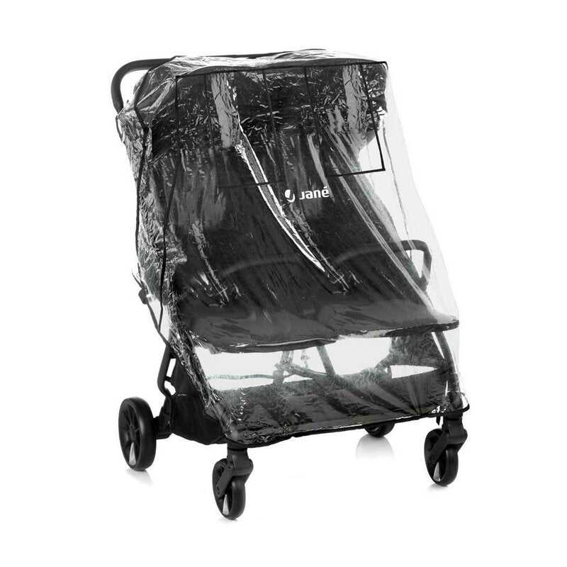 Carucior gemeni pliabil Twinside, Jane, Pliere rapida cu o mana, De la nastere pana la 22 Kg, Cu huse pentru ploaie, Spatare independente, Cu suspensii, Conform cu EN 1888-2:2018+A1:2023, Coal