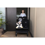 Carucior gemeni pliabil Twinside, Jane, Pliere rapida cu o mana, De la nastere pana la 22 Kg, Cu huse pentru ploaie, Spatare independente, Cu suspensii, Conform cu EN 1888-2:2018+A1:2023, Coal