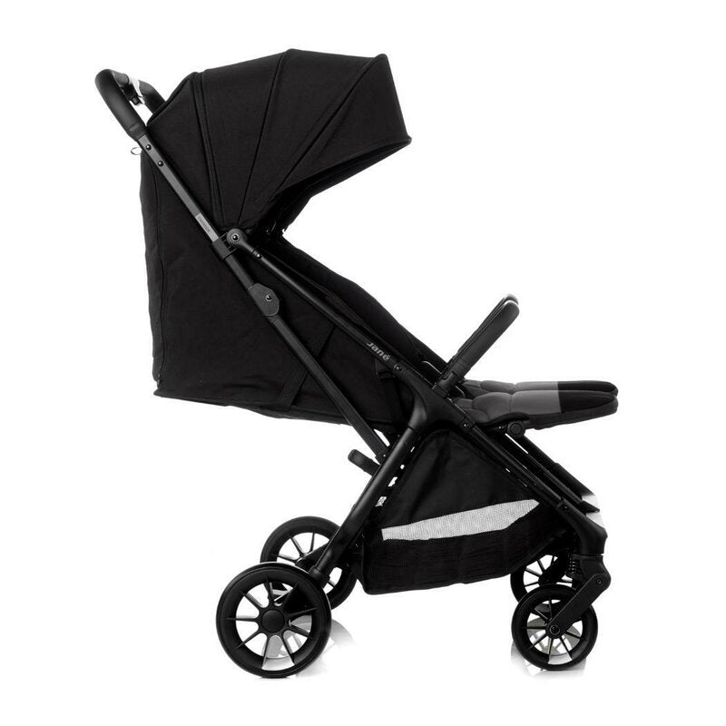 Carucior gemeni pliabil Twinside, Jane, Pliere rapida cu o mana, De la nastere pana la 22 Kg, Cu huse pentru ploaie, Spatare independente, Cu suspensii, Conform cu EN 1888-2:2018+A1:2023, Coal