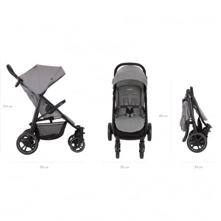 Carucior Graco EeZeFold Steeple Gray
