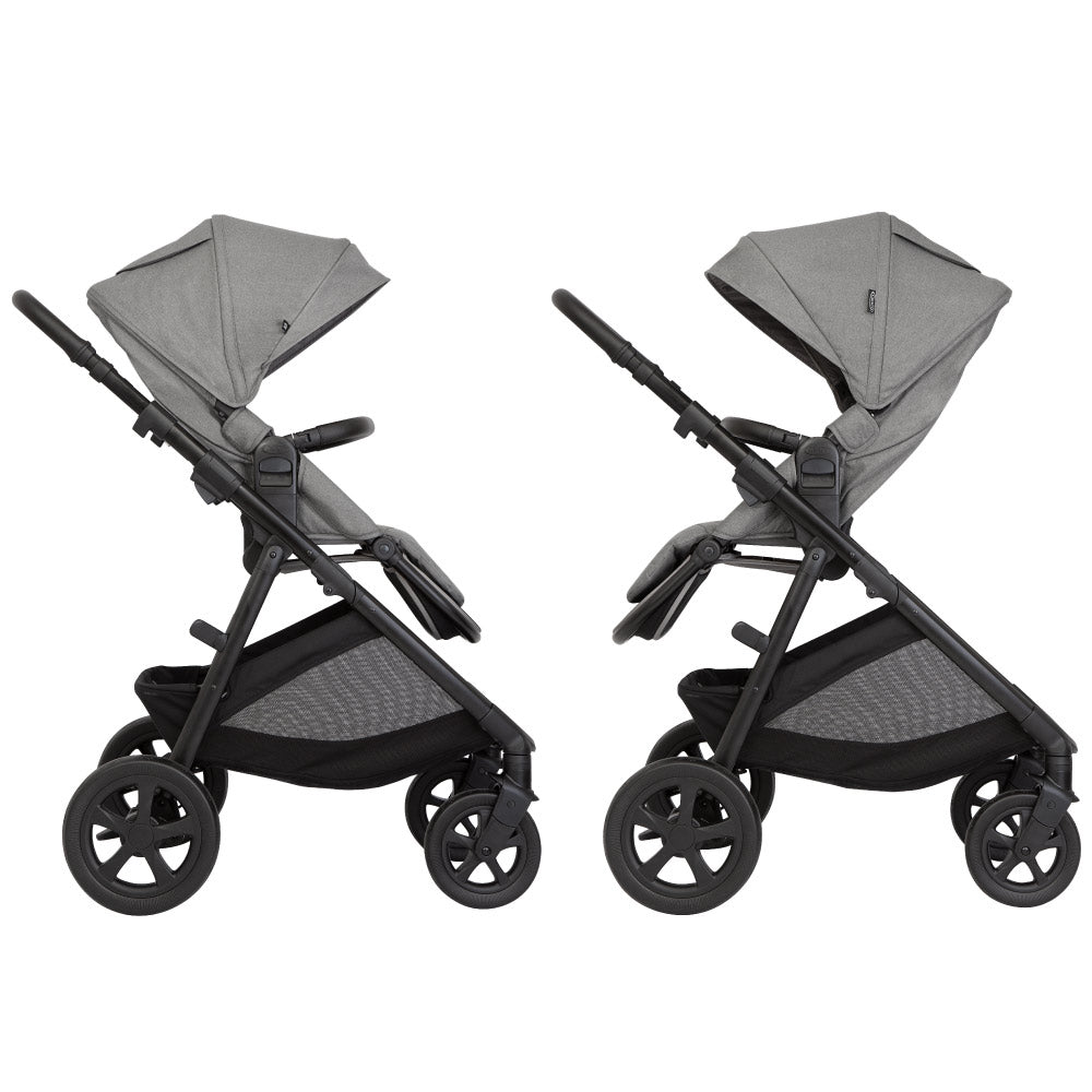 Graco - Carucior pentru copii multifunctional 3 in 1 Near2Me DLX Ash (Carucior Near2Me DLX + Landou Near2Me DLX + Scoica SnugLite)