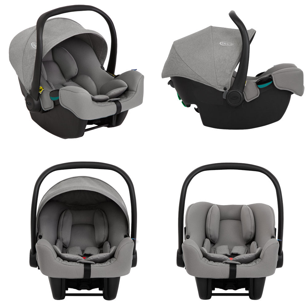 Graco - Carucior pentru copii multifunctional 3 in 1 Near2Me DLX Ash (Carucior Near2Me DLX + Landou Near2Me DLX + Scoica SnugLite)