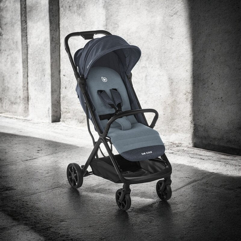 Carucior sport, Be Cool, Strike, Cu pliere automata, Roti cu suspensii, De la nastere pana la 22 Kg, 6.88 Kg, Be Azure