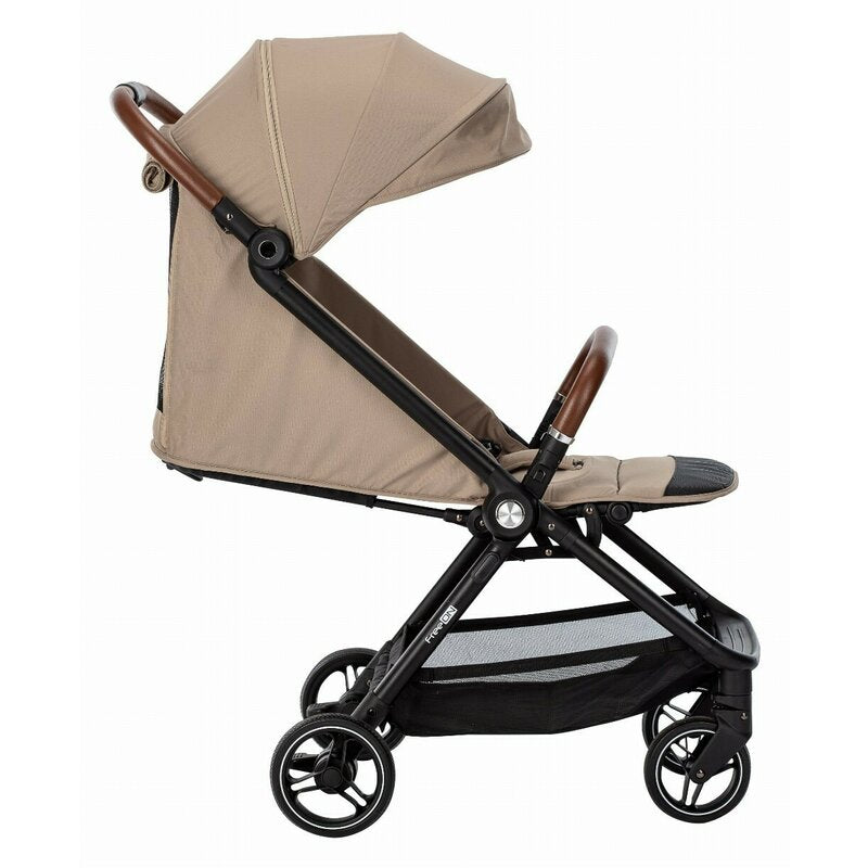 Carucior sport, FreeON, Bold, Pliabil automat, Roti cu suspensii, De la nastere pana la 22 kg, Cu spatar reglabil in 3 pozitii, Beige